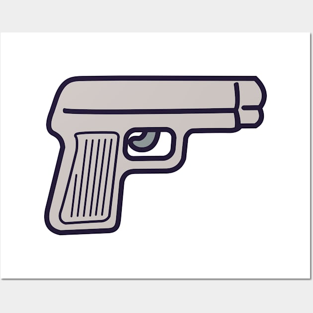 Pistol Wall Art by ShirtyLife